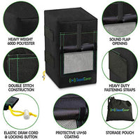 Pair of 600D U-Bracket Speaker Covers with SoundFlap – Black, S/Compact/M/L