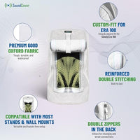 Custom 600D Cover for Sonos Era 100 – Weatherproof with SoundFlap (Black/White)