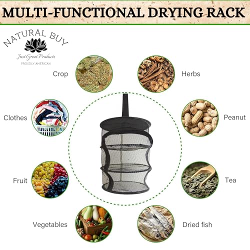 9″ Hanging Drying Net – Compact 3/5/7-Tier Rack, Collapsible
