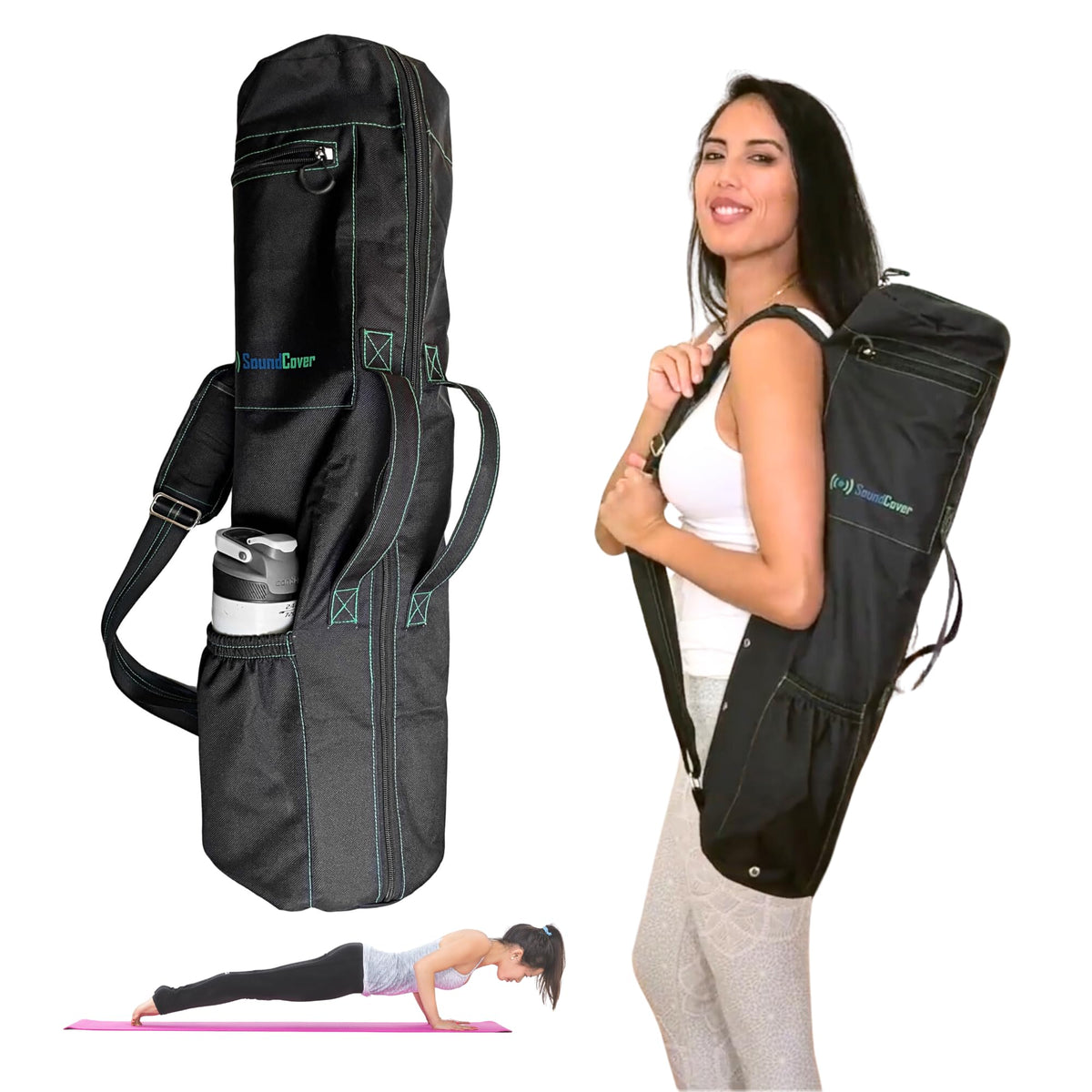 Rugged Outdoor Yoga Mat Bag – Full-Zip, 600D Waterproof Design