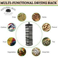 Mini 12" 4-Level Hanging Dry Net – Compact Drying Rack for Plants & Herbs