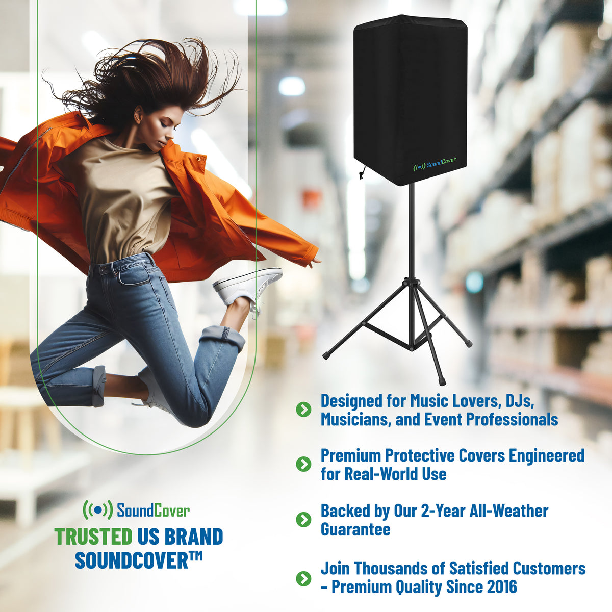 420D Over-The-Top PA/DJ Speaker Covers – UV50 Protection (4 Sizes)