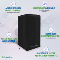 420D Over-The-Top PA/DJ Speaker Covers – UV50 Protection (4 Sizes)