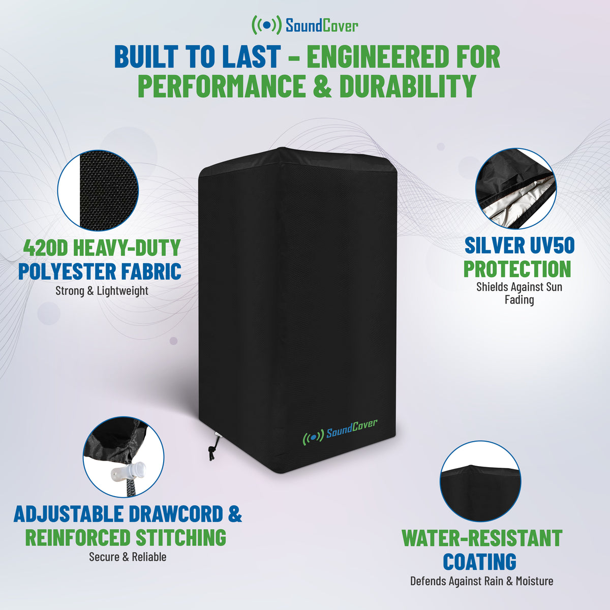 420D Over-The-Top PA/DJ Speaker Covers – UV50 Protection (4 Sizes)