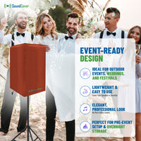 Brown 420D Over-The-Top PA/DJ Speaker Covers – UV50 Protection (4 Sizes)