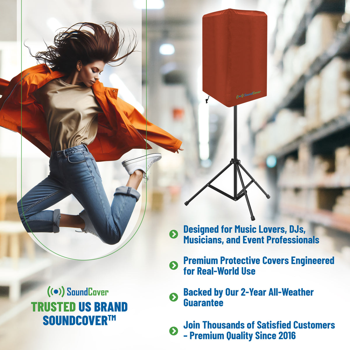 Brown 420D Over-The-Top PA/DJ Speaker Covers – UV50 Protection (4 Sizes)