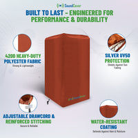 Brown 420D Over-The-Top PA/DJ Speaker Covers – UV50 Protection (4 Sizes)