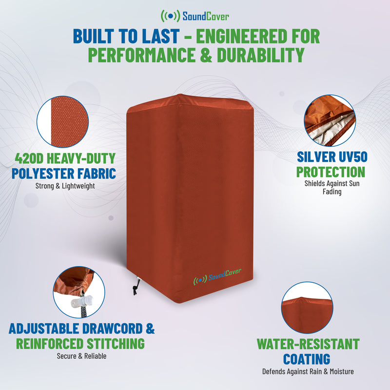 Brown 420D Over-The-Top PA/DJ Speaker Covers – UV50 Protection (4 Sizes)