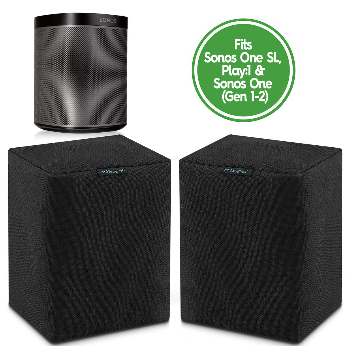 600D Sonos Play/One Speaker Covers – Waterproof, Dual-Zip (4 Variants)