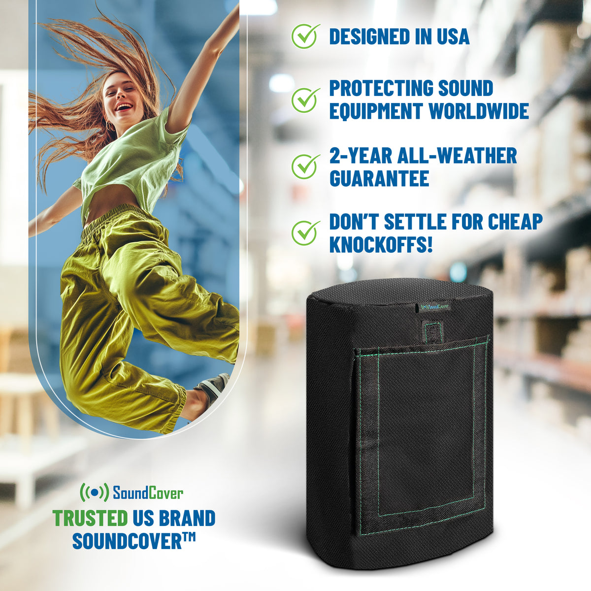 Custom 600D Cover for Sonos Move – Weatherproof with SoundFlap (Black/White)