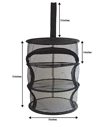 Apartment Size 9 Inch 5-Level MICRO Hanging Dry Net – Compact, Space-Saving Design for Drying Herbs, Flowers, and Small Items