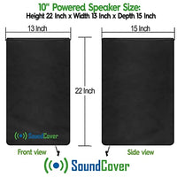 SoundCover Black Waterproof PA/DJ Speaker Covers – Heavy-Duty 420D Polyester with UV+50 Protection, Fits Most Portable and Mounted PA Speakers