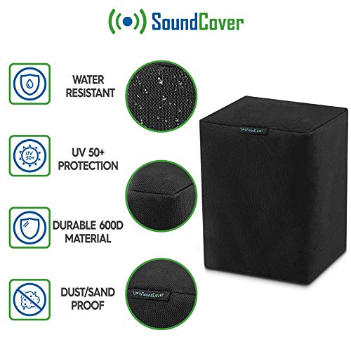 SoundCover Waterproof Speaker Covers Custom Fit for Sonos Play 1 – Durable 600D Polyester with UV+50 Protection, Fits Wall-Mounted and Tabletop Sonos Play Speakers