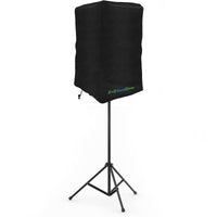 SoundCover Black Waterproof PA/DJ Speaker Covers – Heavy-Duty 420D Polyester with UV+50 Protection, Fits Most Portable and Mounted PA Speakers