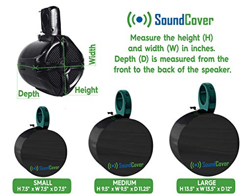 Light Storage Marine Pod Speaker Covers for Boat and ATV Speakers – Durable 210T Material with Water-Resistant Protection