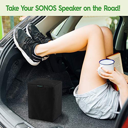 SoundCover Waterproof Speaker Covers Custom Fit for Sonos Play 1 – Durable 600D Polyester with UV+50 Protection, Fits Wall-Mounted and Tabletop Sonos Play Speakers