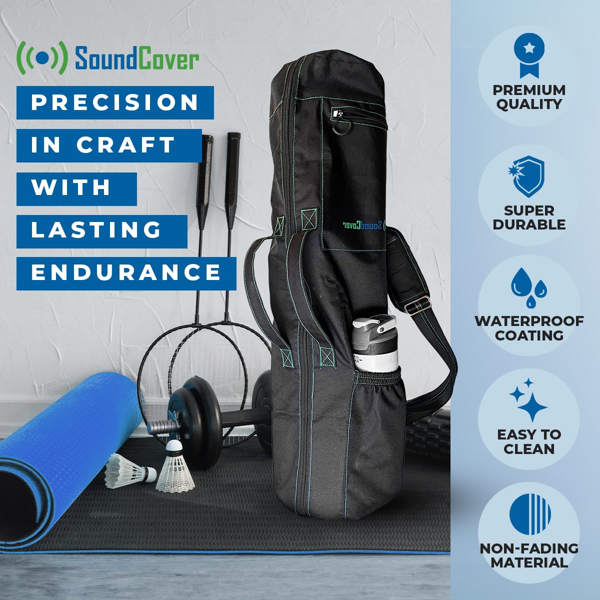 SoundCover Lightweight Tough Outdoor Yoga Mat Bag for Men & Women