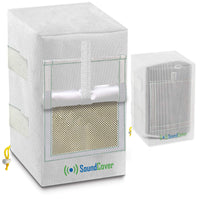 SoundCover Pair of 600D Heavy Outdoor Speaker Covers in White, Small,Compact, Medium and Large