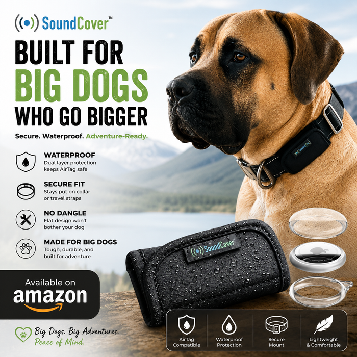 SoundCover SCAT80 AirTag Holder for Dog Collars