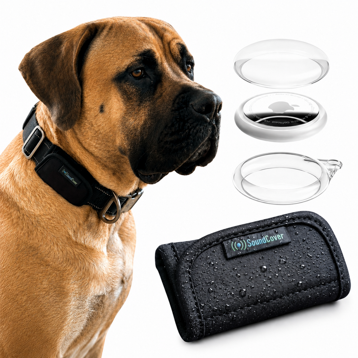 SoundCover SCAT80 AirTag Holder for Dog Collars