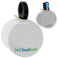 SoundCover Black or White Pair of Marine ATV Wake Tower Speaker Covers in Small Medium or Large Size.