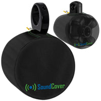 SoundCover Black or White Pair of Marine ATV Wake Tower Speaker Covers in Small Medium or Large Size.