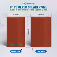 Brown Waterproof PA/DJ Speaker Covers – Durable 420D Polyester with UV+50 Protection, Fits Most Portable and Mounted PA Speakers