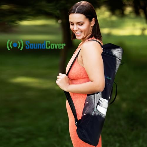 Outdoor Rugged Yoga Mat Bag for Men & Women, 3 Pockets, Full Zipper Water Resistant 600D Material, Large Water Bottle Pocket, Yoga Mat Carrier with Handles, Padded Shoulder Strap & Ventilation Vents