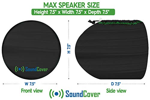 Small Marine Speaker Covers for Round 4" to 5" Power Boat Wakeboard Tower Pod Speakers - Fits BOSS Audio MRWT40 and Pyle