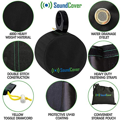 Medium Heavy Duty Marine Speaker Covers for Round 6.5" & Oval 6x9 Boat ATV Wakeboard Tower Pod Speakers